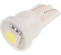 Автолампа MEGAPOWER T10W W2.1x9.5d 1 SMD 5050 WHITE 6000K 20лм 12V 10 100 10411