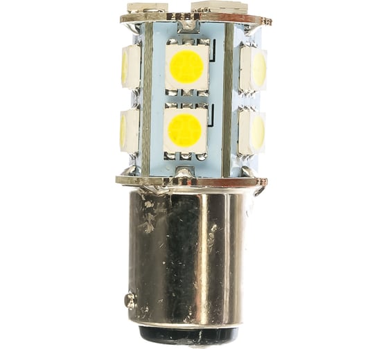 Автолампа MEGAPOWER T20W P27 7W W3x16q 5 SMD MEGA WHITE блистер 360лм 6000K 12V 1 50 57374