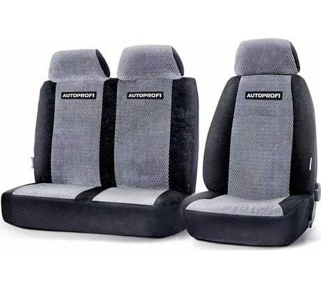 Модельные чехлы AUTOPROFI на ГАЗель Соболь Валдай GAZ-002 BK GY
