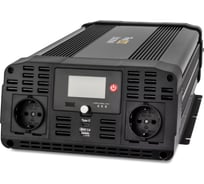 Автомобильный инвертор TopOn 3000w 2 розетки, чистый синус, type-c pd, usb qc, lcd экран, пиковая мощность 6000w черный TOP-PI3000