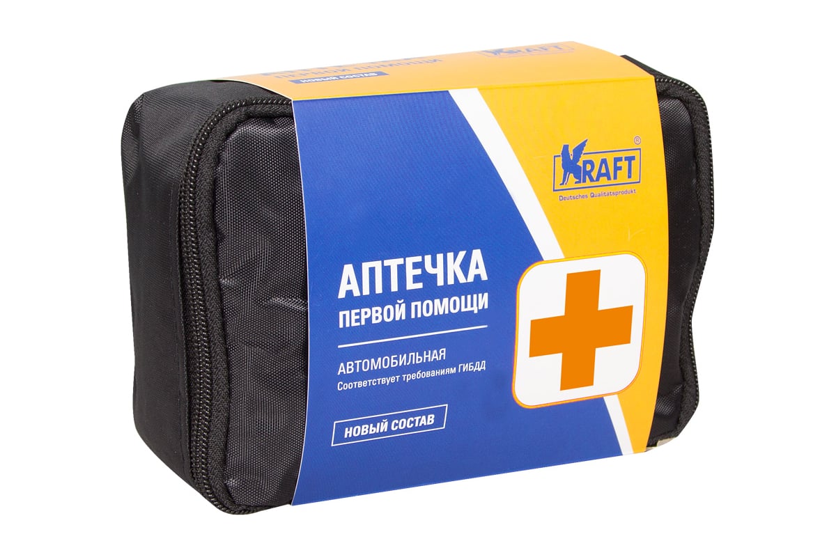 Автомобильная аптечка сумка KRAFT KT 830101 - выгодная цена, отзывы,  характеристики, фото - купить в Москве и РФ