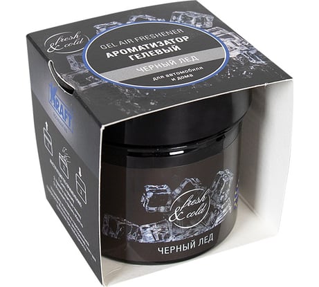 Ароматизатор KRAFT Гелевый в банке Черный лед KT 833031