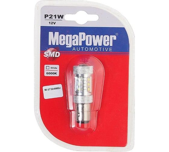 Автолампа P21/5W BAY15d 16 SMD WATTS CREE WHITE MEGAPOWER M-57304Wбл 1