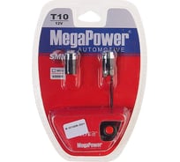 Автолампа T10W W2.1x9.5d 1 SMD 5050 WHITE блистер MEGAPOWER M-10105W-2блт