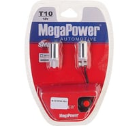 Автолампа T10W W2,1x9,5d 1 SMD 5050 WHITE Megapower M-10101W-2блт 998558