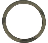 Оплетка KRAFT иск кожа с перфорацией, серая/черная, 40 см / L KT 800308