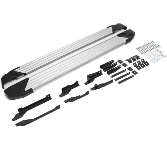 Пороги на автомобиль Rival silver для exeed txl 2020-н.в., 180 см, 2 шт., алюминий F180AL.0907.1