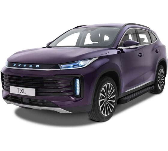 Пороги на автомобиль Rival black для exeed txl 2020-н.в., 180 см, 2 шт., алюминий F180ALB.0907.1