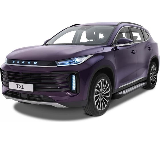 Пороги на авто Rival bmw-style круг exeed txl 2020-н.в., 180 см, 2 шт., алюминий D180AL.0907.1