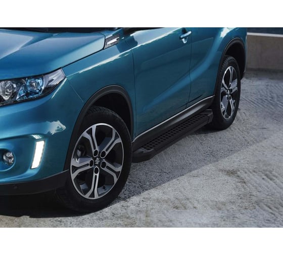 Пороги на автомобиль Rival Bmw-Style круг, Suzuki Vitara 2015-2018, 160 см, 2 шт. D160ALB.5503.1
