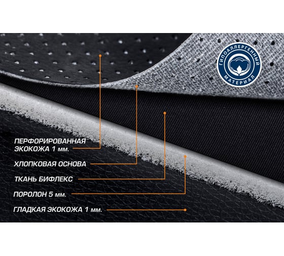 Универсальный авточехол на водительское сиденье AutoFlex 1 шт., экокожа SC.U2.TWFL