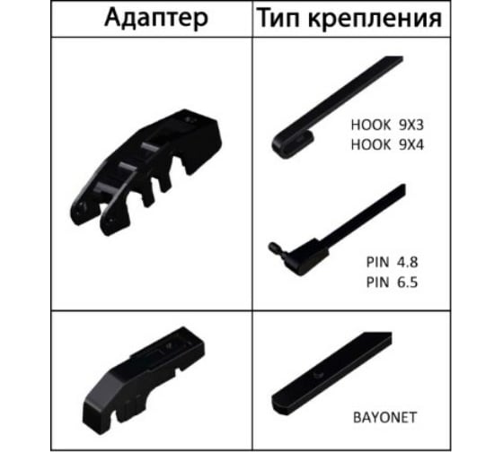 Каркасная щетка стеклоочистителя SKYWAY SK-430