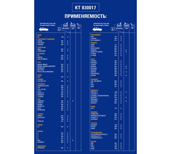 Бескаркасная щетка стеклоочистителя KRAFT 600mm KT 830017