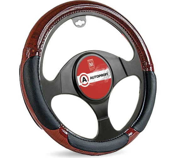 Оплетка руля AUTOPROFI имитация SP-5022 BK M 1