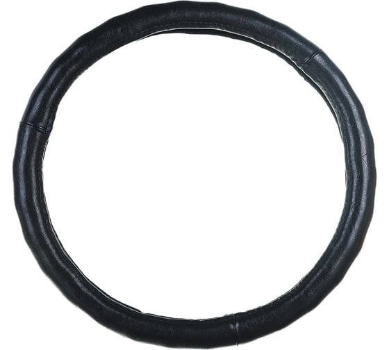 Оплетка руля AUTOPROFI натуральная кожа глянцевая ребристая М AP-765 BK M