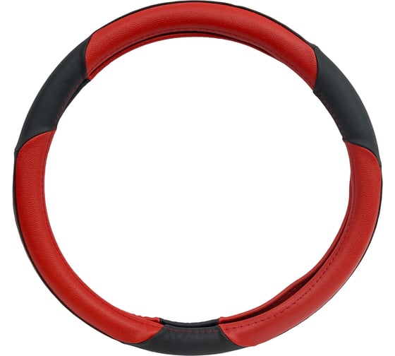 Оплетка руля AUTOPROFI серия LUXURY AP-1010 BK RD M 1