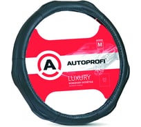 Оплетка руля AUTOPROFI серия LUXURY натуральная кожа AP-1020 BK L