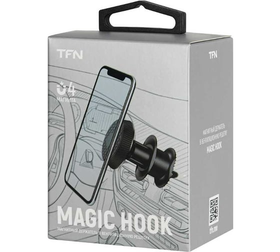 Автомобильный держатель TFN Magic hook вент black TFN-HL-MAGHOOK