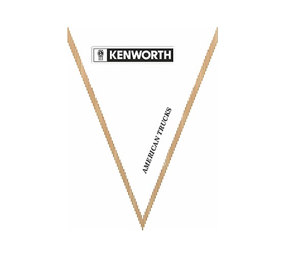 Треугольный вымпел KENWORTH фон белый SKYWAY S05101042