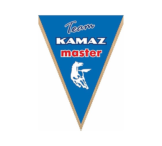 Треугольный вымпел KAMAZ Master фон голубой SKYWAY S05101034