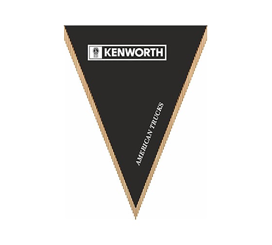 Треугольный вымпел KENWORTH фон черный SKYWAY S05101045