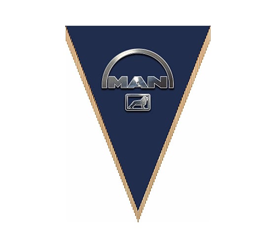 Треугольный вымпел MAN фон синий SKYWAY S05101052