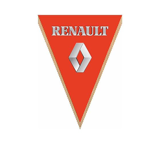 Треугольный вымпел RENAULT фон оранжевый SKYWAY S05101069