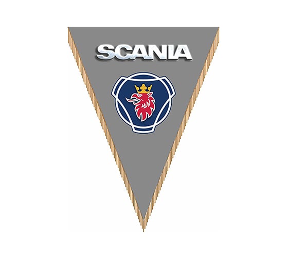 Треугольный вымпел SCANIA фон серый SKYWAY S05101082