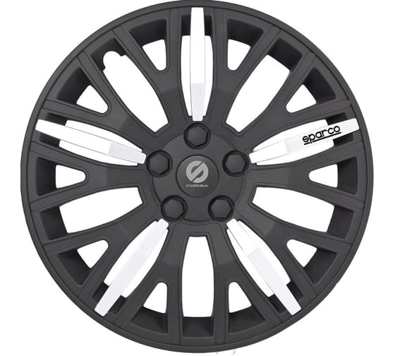 Колпаки на колеса Sparco Leggera коплект 4 шт., черн./серебро, разм. 14" (350 мм) SPC/WC-1350L BK/SILVER (14)