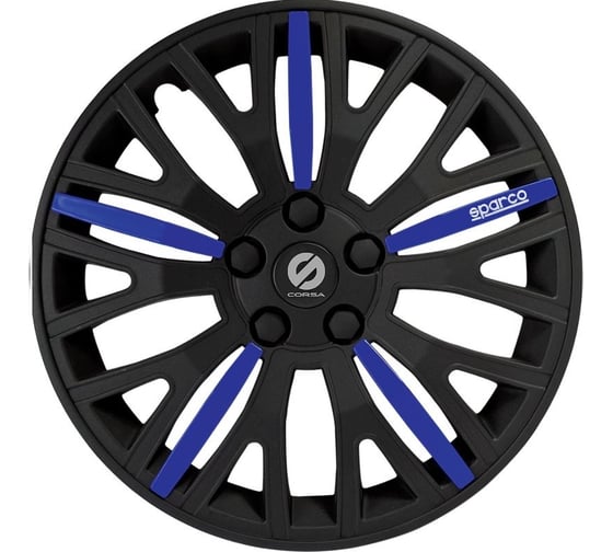 Колпаки на колеса Sparco Leggera коплект 4 шт., черн./синий, разм. 13" (325 мм) SPC/WC-1350L BK/BL (13)