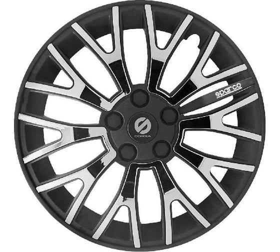 Колпаки на колеса Sparco Ultraleggera коплект 4 шт., черн./воронёный, разм. 15" (370 мм) SPC/WC-1350U BK/GUN METAL (15) 1