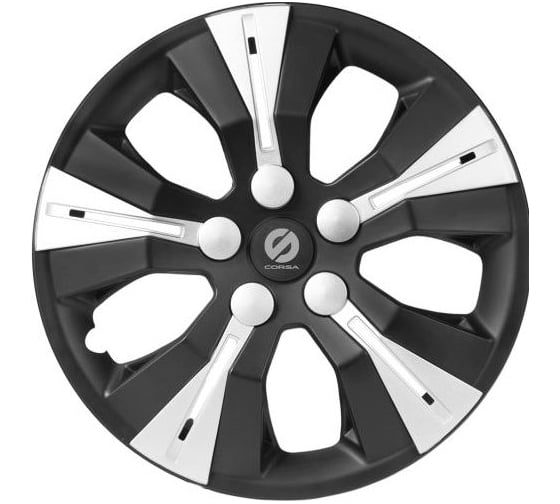 Колпаки на колеса Sparco Urban коплект 4 шт., черн./серебро, разм. 15" (370 мм) SPC/WC-1360 BK/SILVER (15) 1