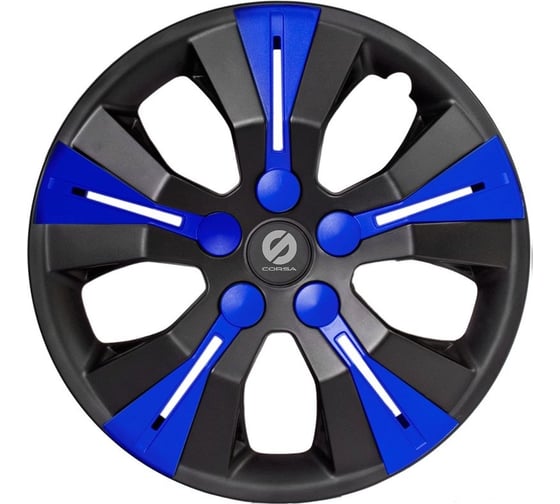 Колпаки на колеса Sparco Urban коплект 4 шт., черн./синий, разм. 15" (370 мм) SPC/WC-1360 BK/BL (15) 1