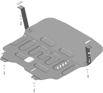 Стальная защита MOTODOR 2 мм Д, КПП KIA KX3 71003