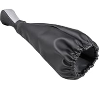 Ручка КПП кожа искусственная 2101-07 с чехлом черная с серебряной вставкой SKYWAY S06202027