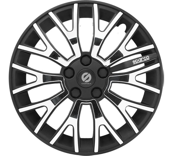 Колпаки на колеса Sparco Ultraleggera коплект 4 шт., черн./хром, разм. 14" (350 мм) SPC/WC-1350U BK/CHROME (14) 1