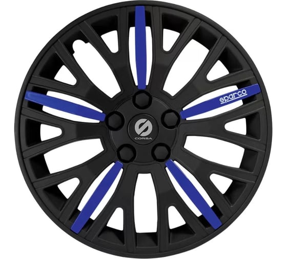 Колпаки на колеса Sparco Leggera коплект 4 шт., черн./синий, разм. 15" (370 мм) SPC/WC-1350L BK/BL (15) 1