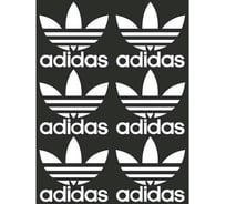 Наклейка SKYWAY БЛИКЕР термо плоттер Adidas Old (150х250) цвет серебро (упаковка 1 шт) S08104001