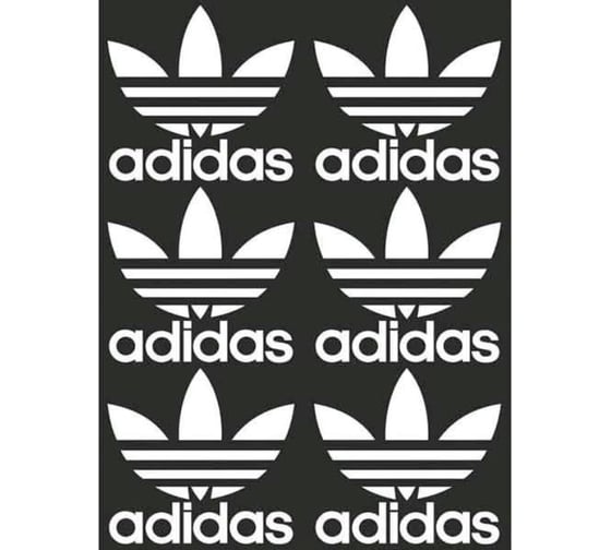 Наклейка SKYWAY БЛИКЕР термо плоттер Adidas Old (150х250) цвет серебро (упаковка 1 шт) S08104001 1