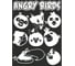 Наклейка SKYWAY БЛИКЕР термо плоттер Angry Birds цвет серебро Л1909 1