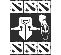 Наклейка SKYWAY БЛИКЕР термо плоттер, Dota2 №4 150х250, цвет серебро, 1 шт. S08104012