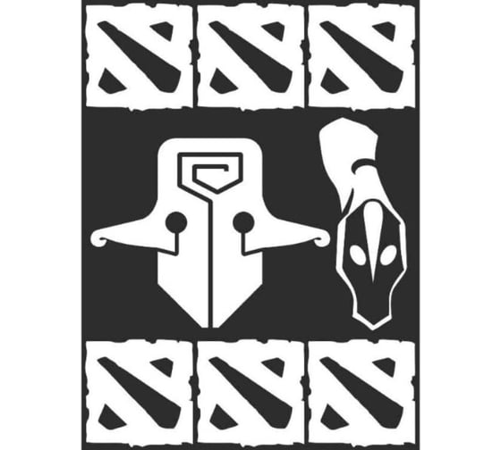 Наклейка SKYWAY БЛИКЕР термо плоттер, Dota2 №4 150х250, цвет серебро, 1 шт. S08104012 1