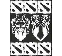 Наклейка SKYWAY БЛИКЕР термо плоттер, Dota2 №1 150х250, цвет серебро, 1 шт. S08104009