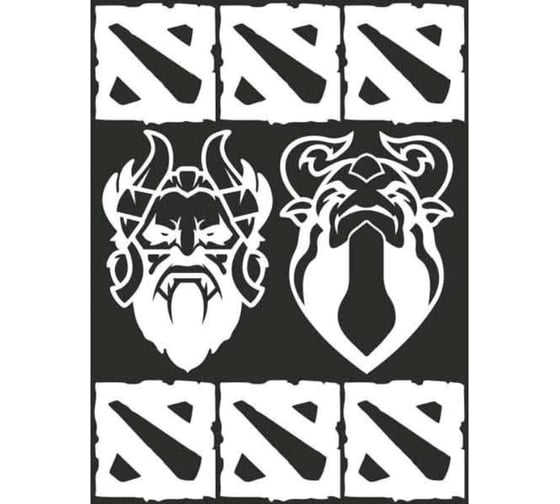 Наклейка SKYWAY БЛИКЕР термо плоттер, Dota2 №1 150х250, цвет серебро, 1 шт. S08104009 1