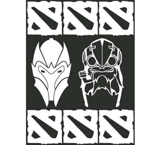 Наклейка SKYWAY БЛИКЕР термо плоттер Dota2 №2 (150х250) цвет серебро (упаковка 1 шт) S08104010 1