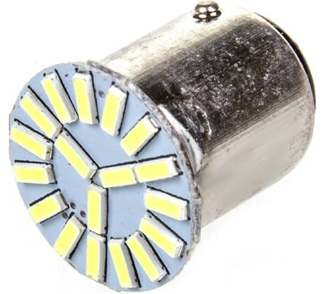 Автолампа SKYWAY диод S25 (P21/5W) 12V 18 SMD диодов 2-конт BAY15d Белая, в комплекте 2 шт S08201249