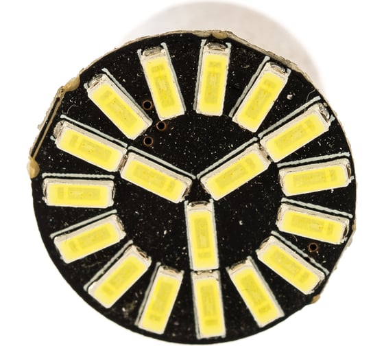Автолампа SKYWAY диод S25 (P21/5W) 12V 18 SMD диодов 2-конт BAY15d Белая, в комплекте 2 шт S08201249