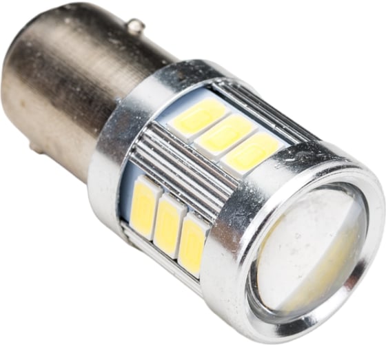 Автолампа SKYWAY диод S25 (P215W) 12/24V 18 SMD диодов 2-конт BAY15d белая, 2 шт. S08201317