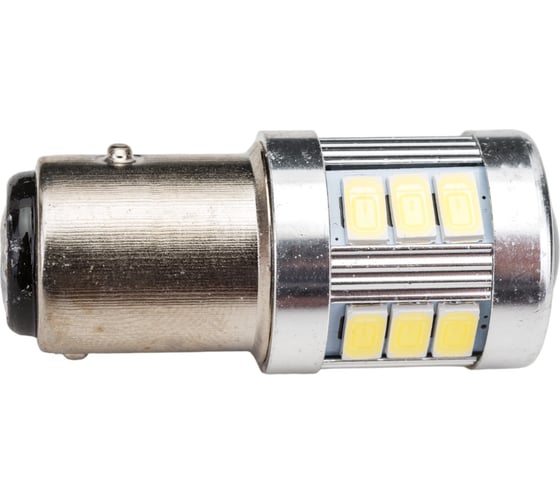 Автолампа SKYWAY диод S25 (P215W) 12/24V 18 SMD диодов 2-конт BAY15d белая, 2 шт. S08201317