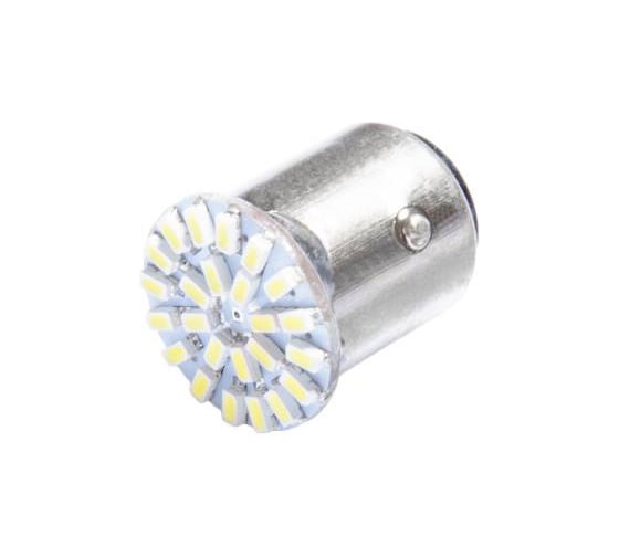 Автолампа диод S25 24 SMD диода BA15d 2-контурная белая SKYWAY S08201063